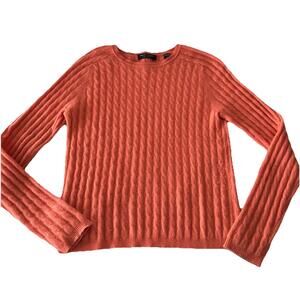 Vintage Valerie Stevens 2 Ply Cashmere Sweater Womens Coral Pink Pullover Small